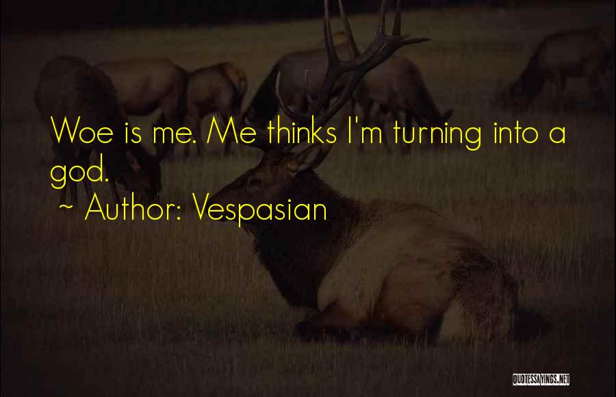 Woe Is Me Quotes By Vespasian