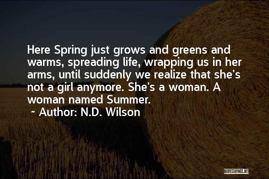 Woman And Girl Quotes By N.D. Wilson