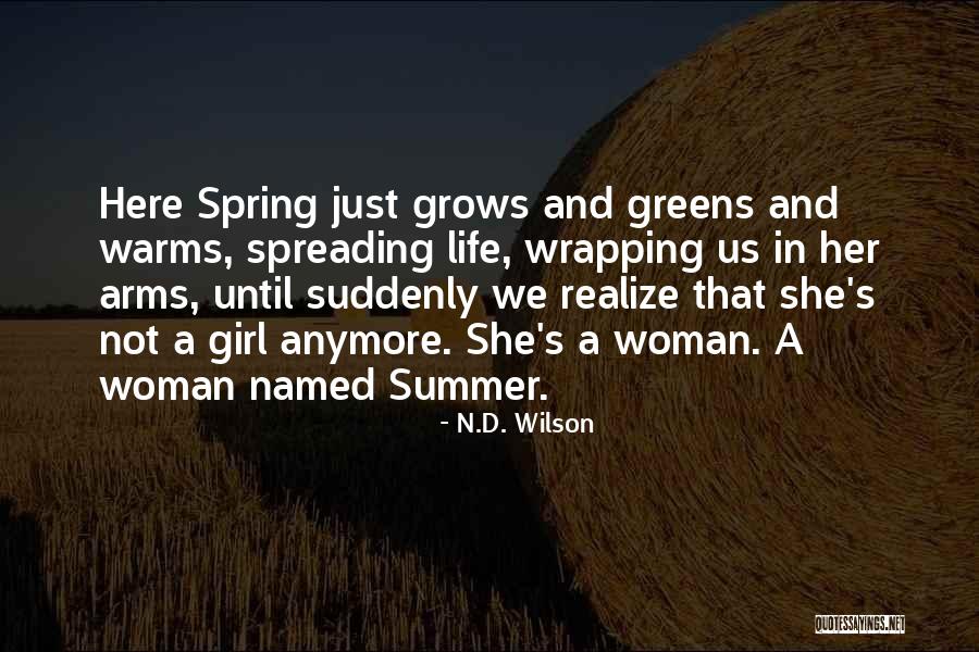 Woman And Girl Quotes By N.D. Wilson Woman And Girl Quotes By N.D. Wilson