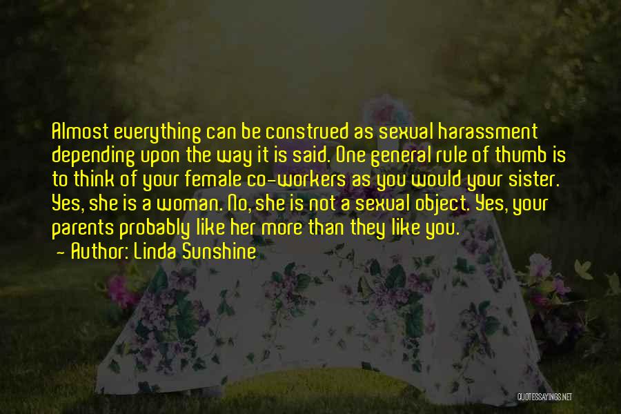 Woman As Object Quotes By Linda Sunshine