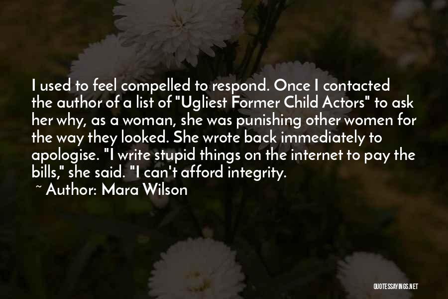 Woman Author Quotes By Mara Wilson