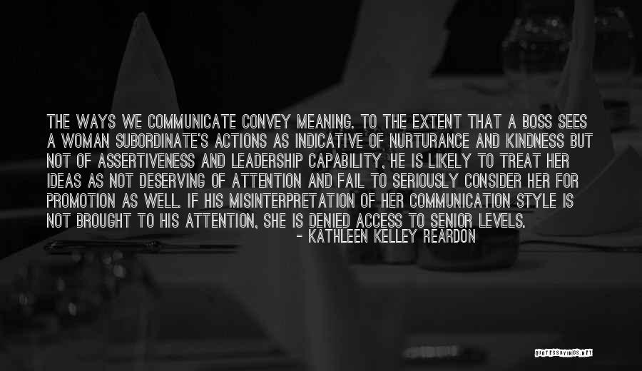 Woman Boss Quotes By Kathleen Kelley Reardon