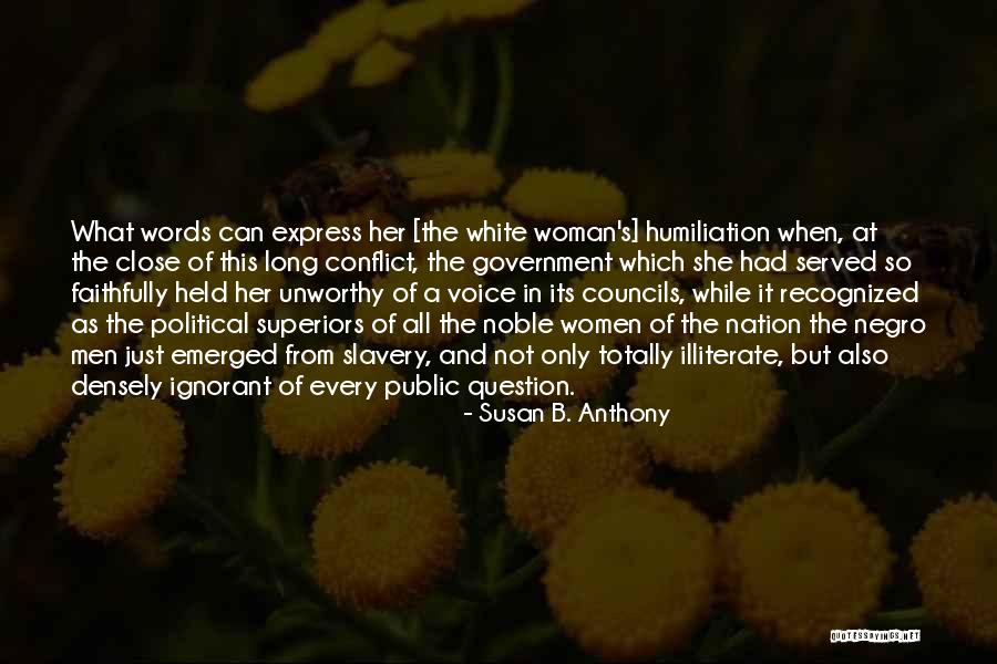 Woman Held Quotes By Susan B. Anthony Woman Held Quotes By Susan B. Anthony
