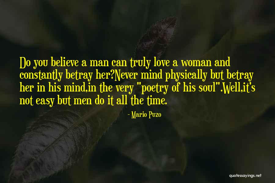 Woman Love Man Quotes By Mario Puzo