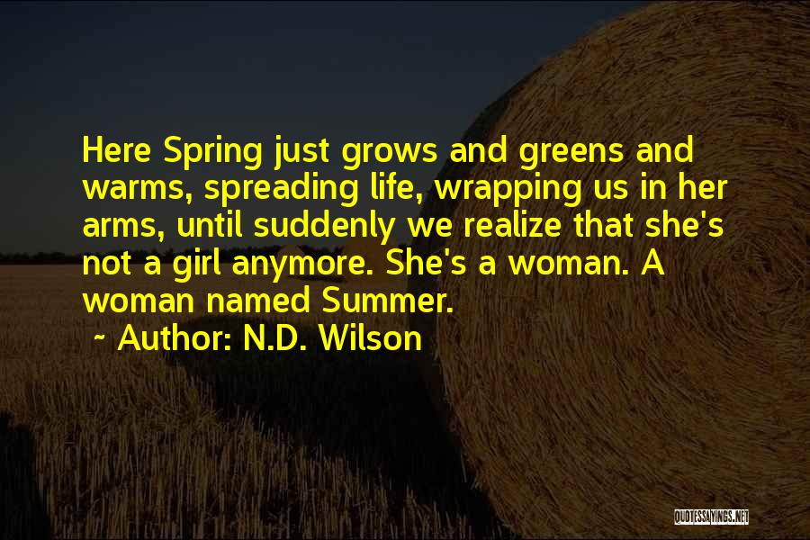 Woman Not A Girl Quotes By N.D. Wilson
