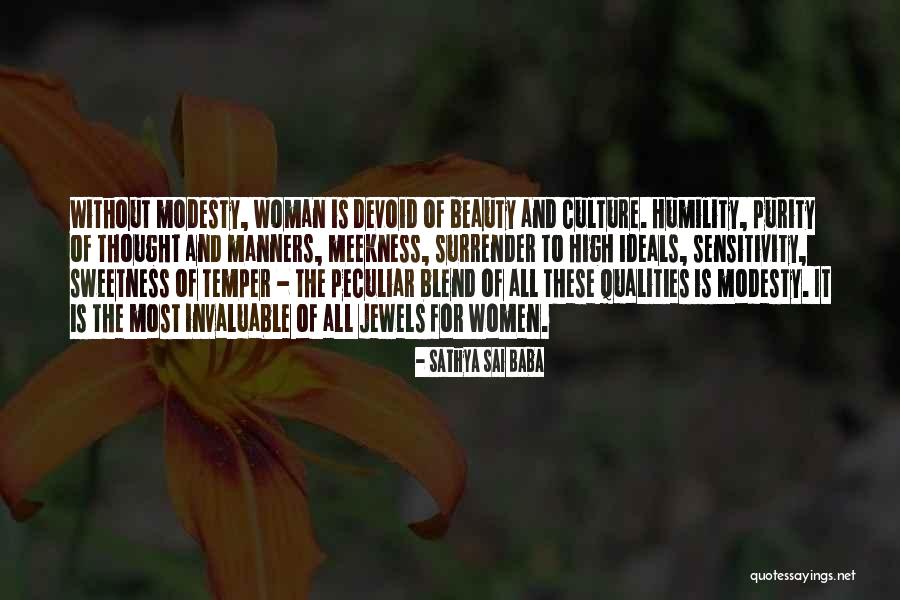 Woman Qualities Quotes By Sathya Sai Baba