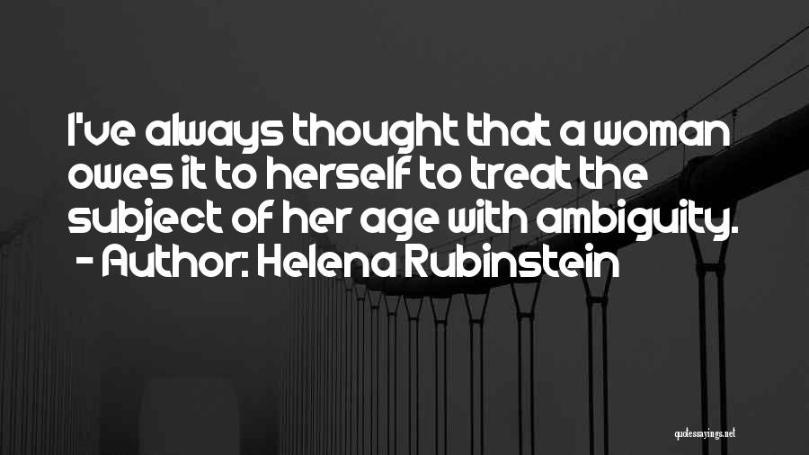 Woman Treat Quotes By Helena Rubinstein