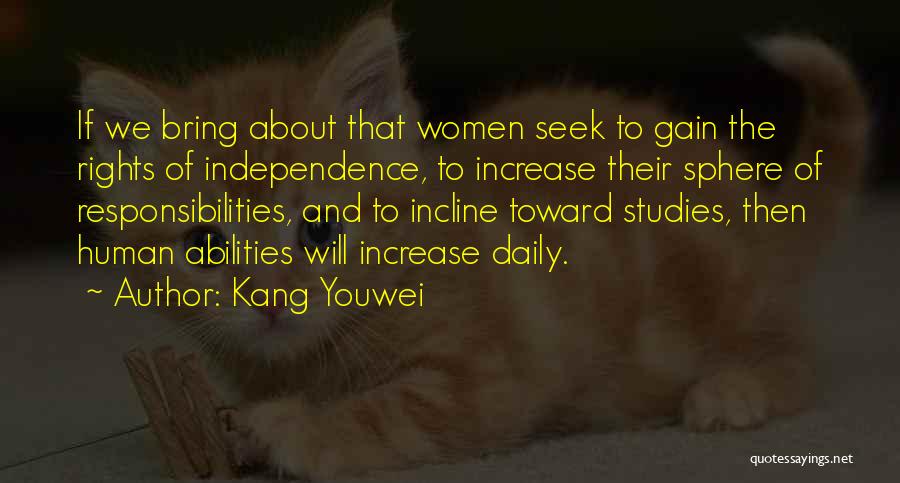 Women's Abilities Quotes By Kang Youwei