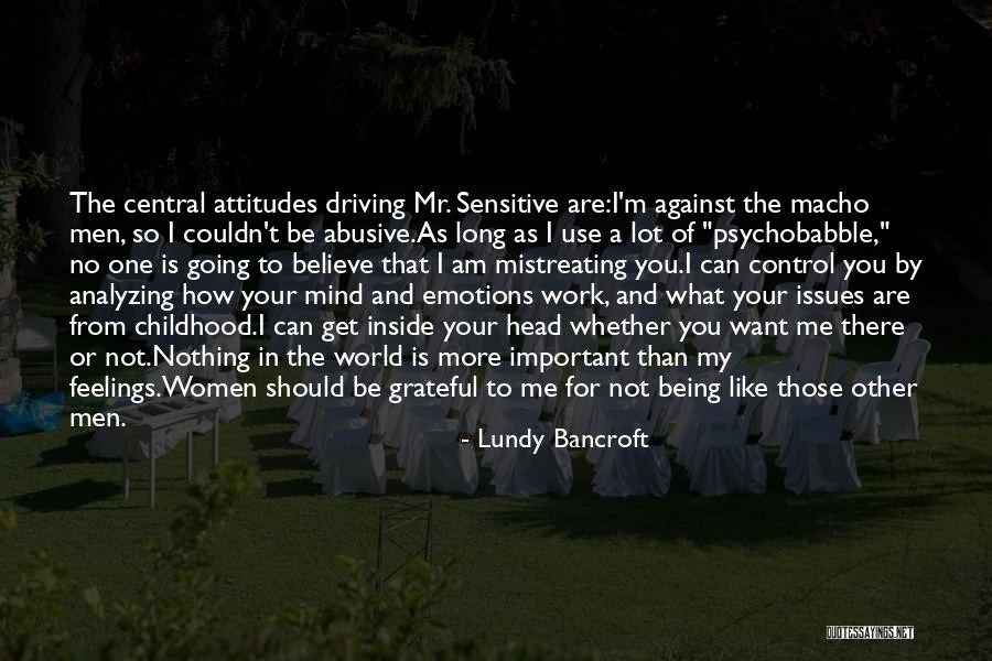Women's Emotions Quotes By Lundy Bancroft Women's Emotions Quotes By Lundy Bancroft