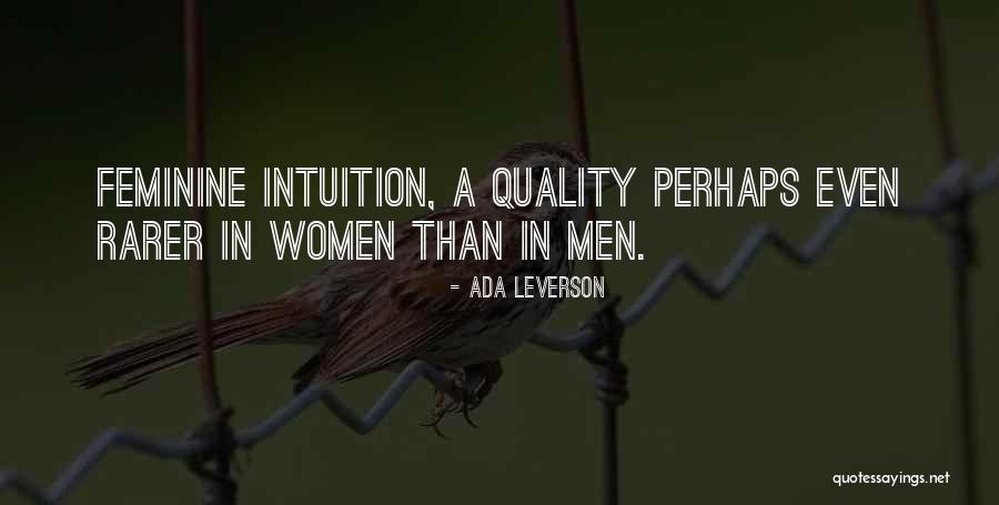 Women's Intuition Quotes By Ada Leverson