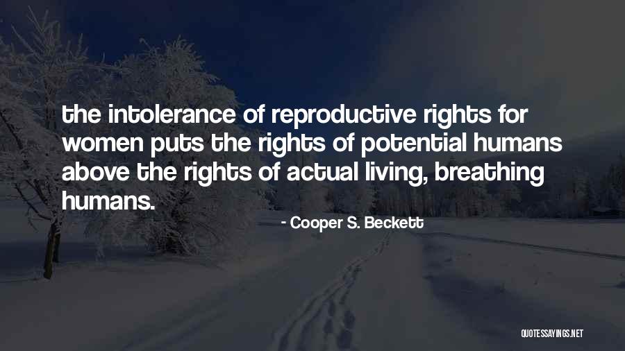 Women's Reproductive Rights Quotes By Cooper S. Beckett