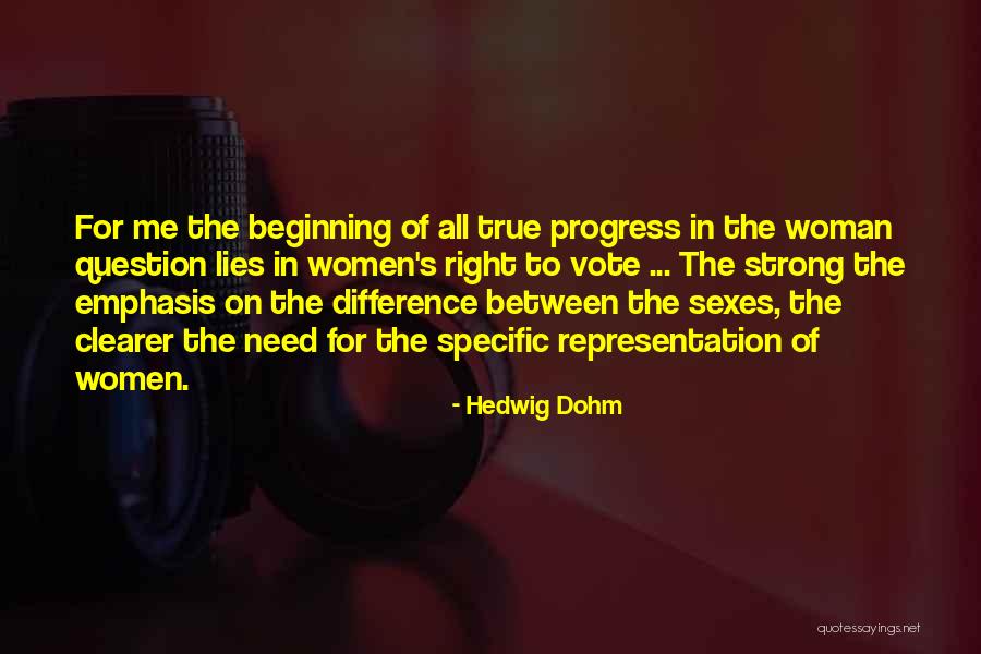 Women's Right To Vote Quotes By Hedwig Dohm