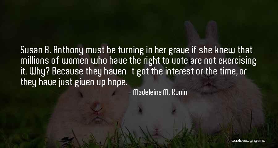 Women's Right To Vote Quotes By Madeleine M. Kunin