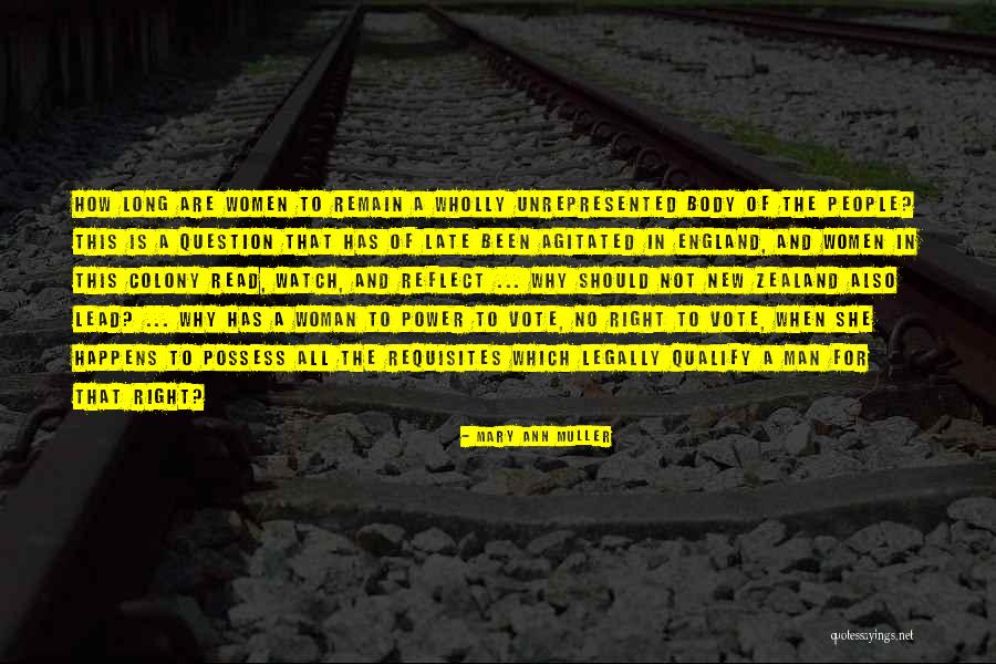Women's Right To Vote Quotes By Mary Ann Muller