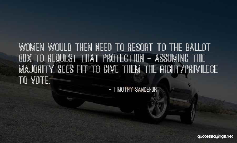 Women's Right To Vote Quotes By Timothy Sandefur