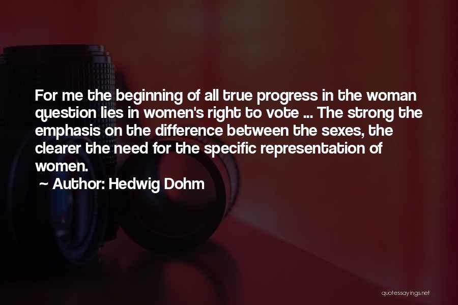 Women's Right Vote Quotes By Hedwig Dohm