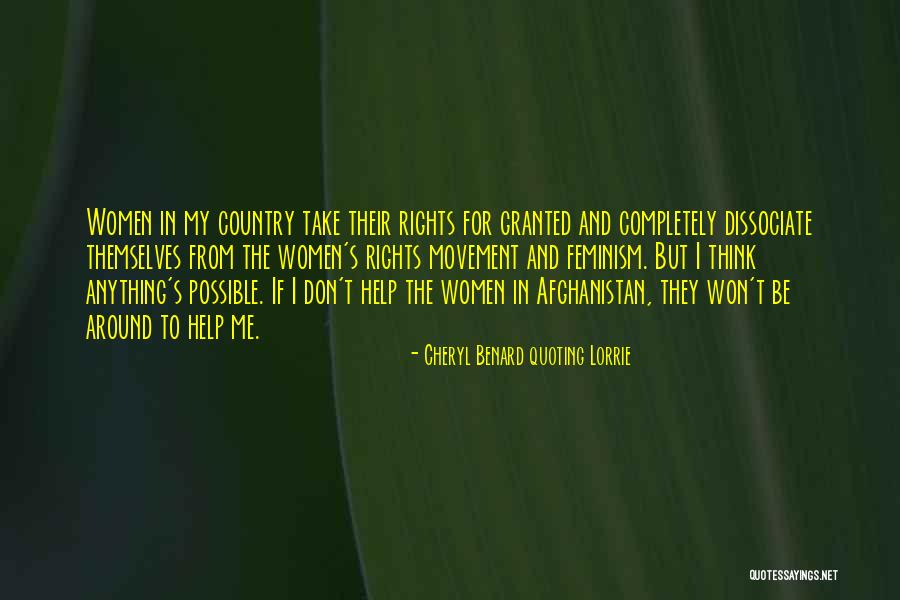Women's Rights In Afghanistan Quotes By Cheryl Benard Quoting Lorrie Women's Rights In Afghanistan Quotes By Cheryl Benard Quoting Lorrie