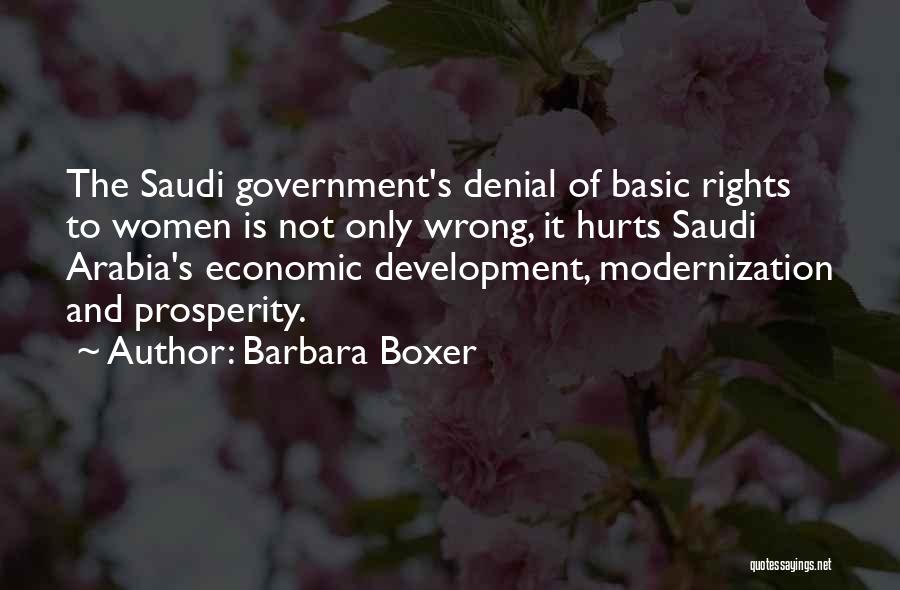 Women's Rights In Saudi Arabia Quotes By Barbara Boxer