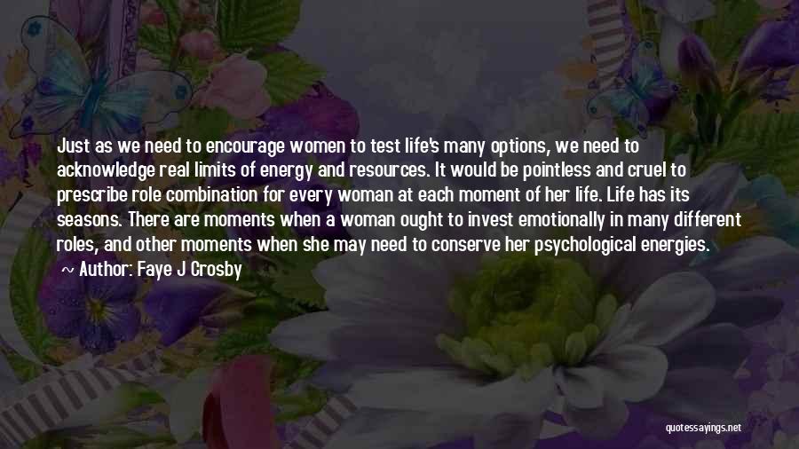 Women's Roles Quotes By Faye J Crosby