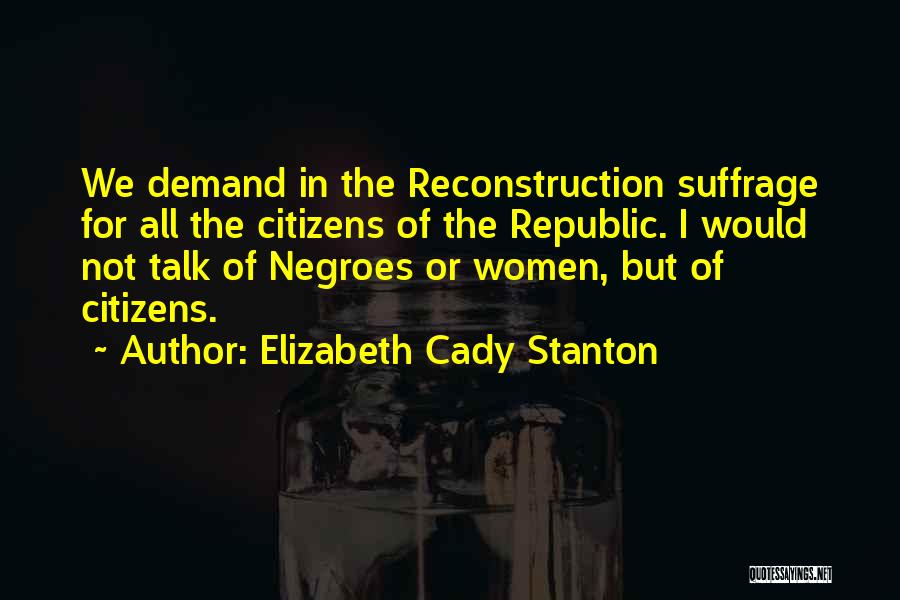 Women's Suffrage Quotes By Elizabeth Cady Stanton