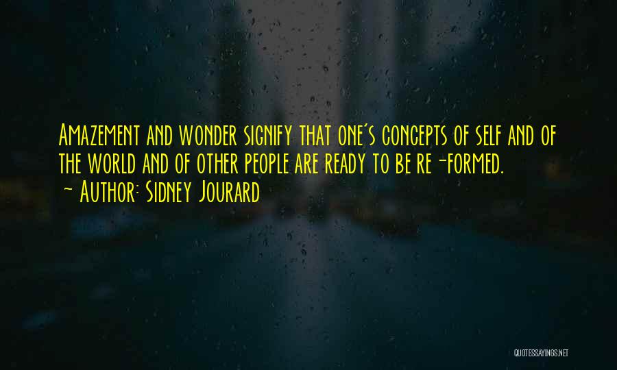 Wonder Amazement Quotes By Sidney Jourard