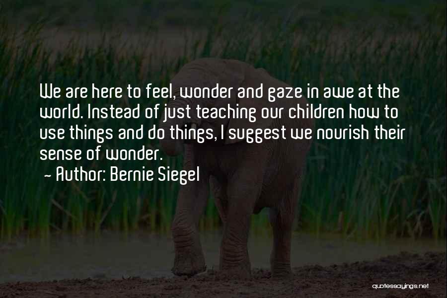 Wonder And Awe Quotes By Bernie Siegel