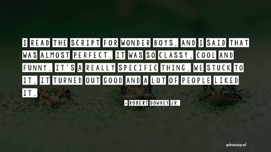 Wonder Boys Quotes By Robert Downey Jr. Wonder Boys Quotes By Robert Downey Jr.