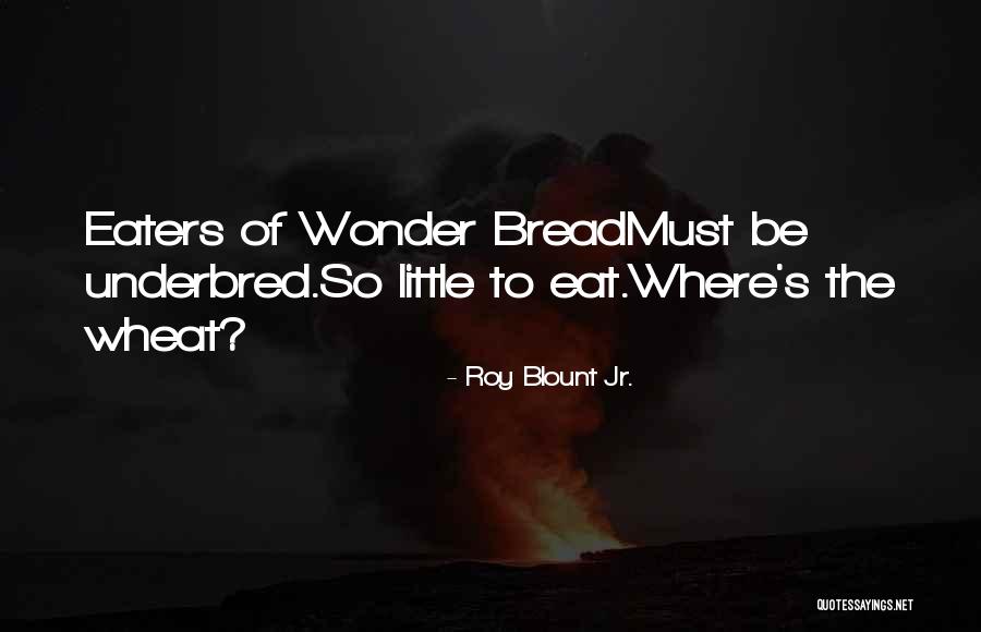 Wonder Bread Quotes By Roy Blount Jr.