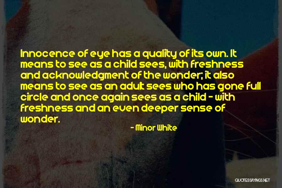 Wonder Of A Child Quotes By Minor White Wonder Of A Child Quotes By Minor White