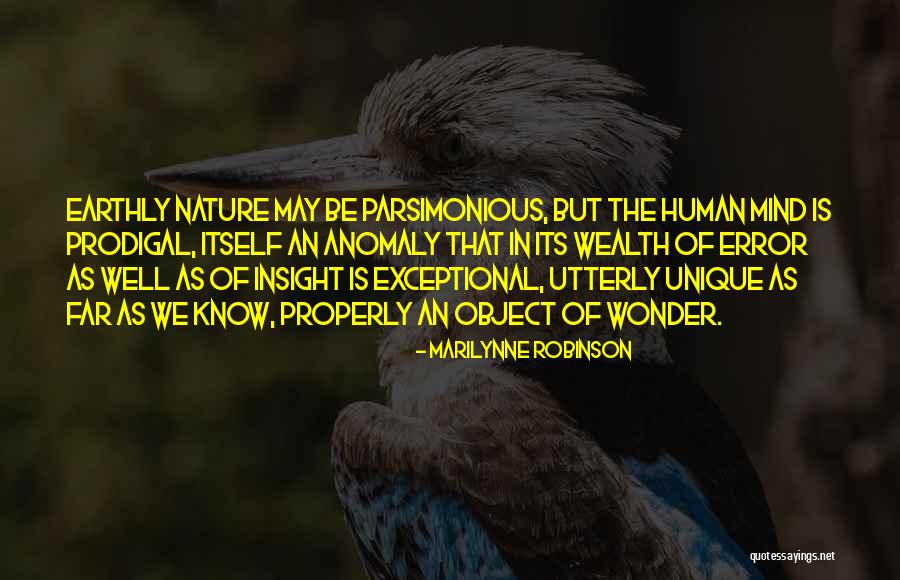 Wonder Of Nature Quotes By Marilynne Robinson