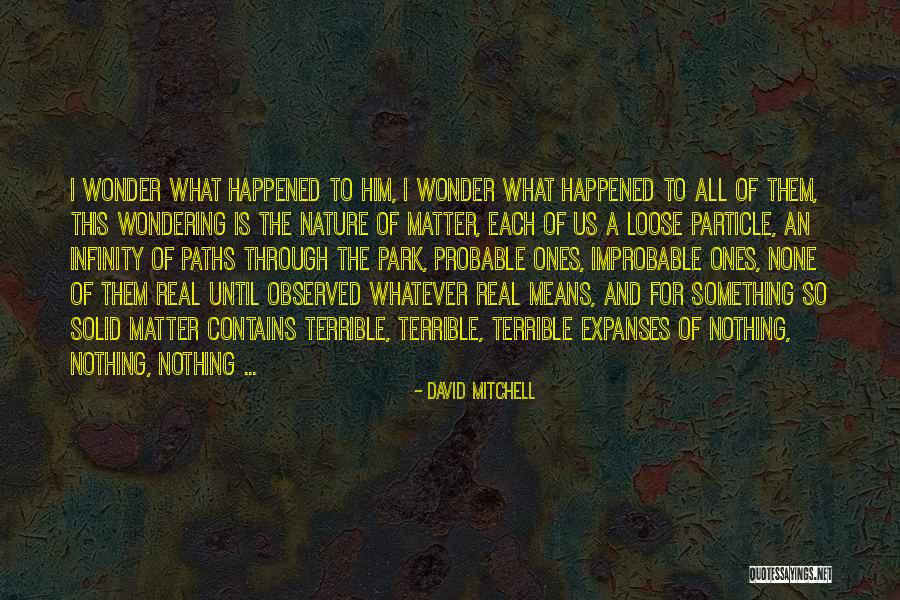 Wonder What Happened Quotes By David Mitchell