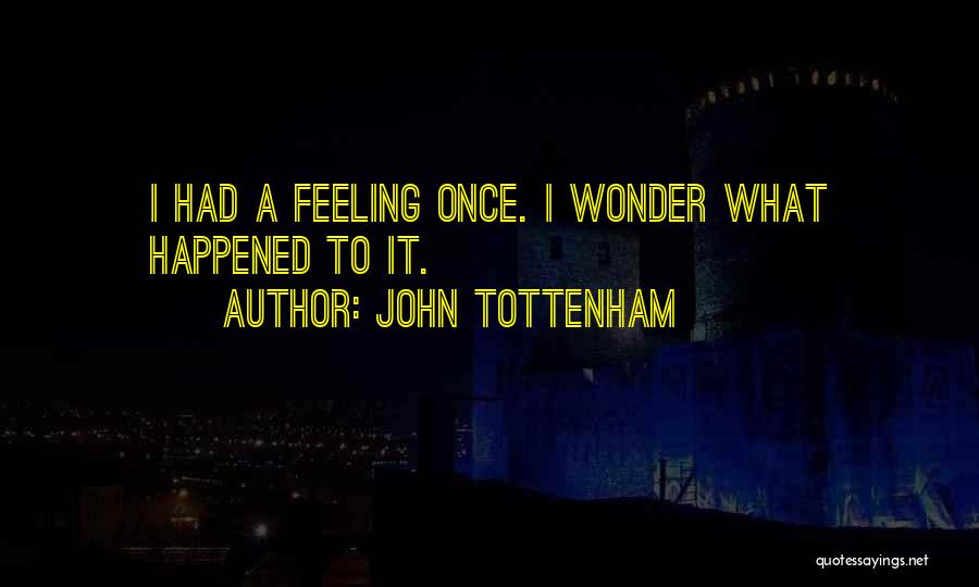 Wonder What Happened Quotes By John Tottenham