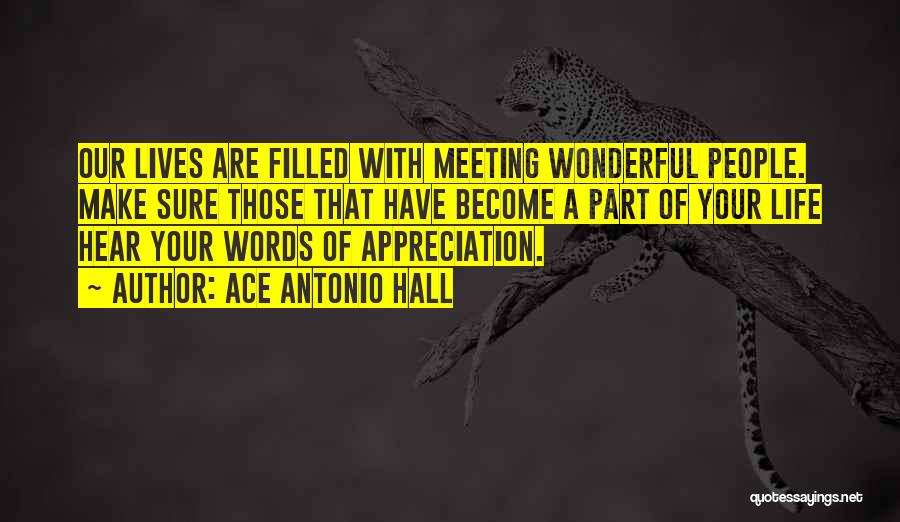 Wonderful Friends Quotes By Ace Antonio Hall