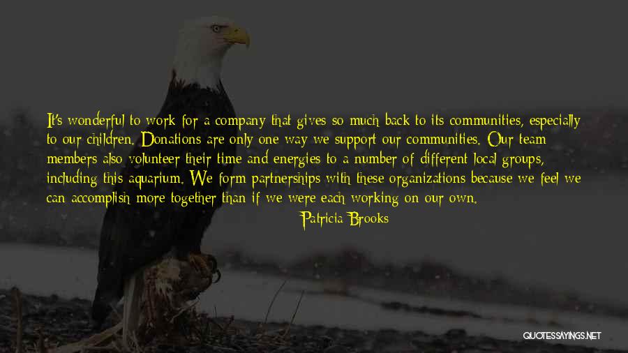 Wonderful Team Quotes By Patricia Brooks Wonderful Team Quotes By Patricia Brooks