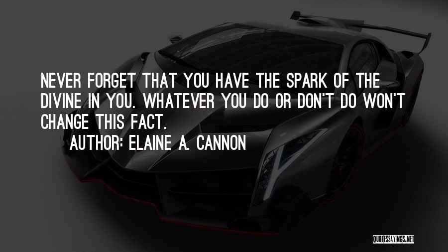 Won't Forget You Quotes By Elaine A. Cannon