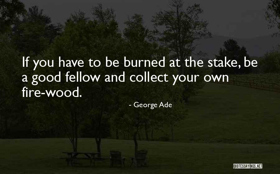 Wood And Fire Quotes By George Ade Wood And Fire Quotes By George Ade