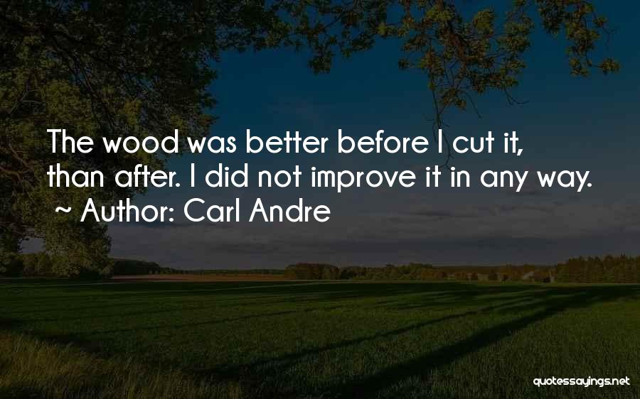 Wood Cutting Quotes By Carl Andre