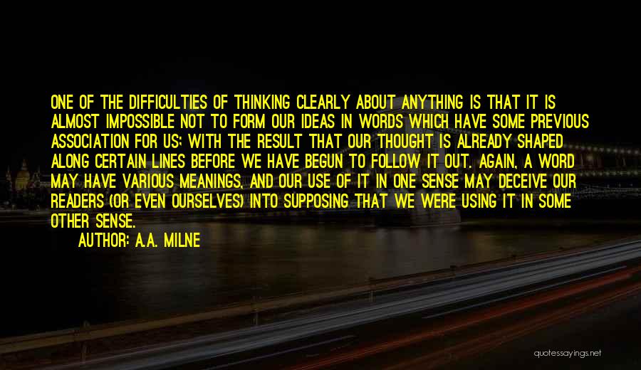 Word Association Quotes By A.A. Milne