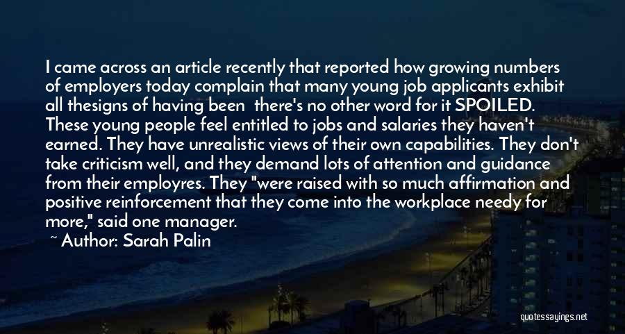 Word For Today Quotes By Sarah Palin