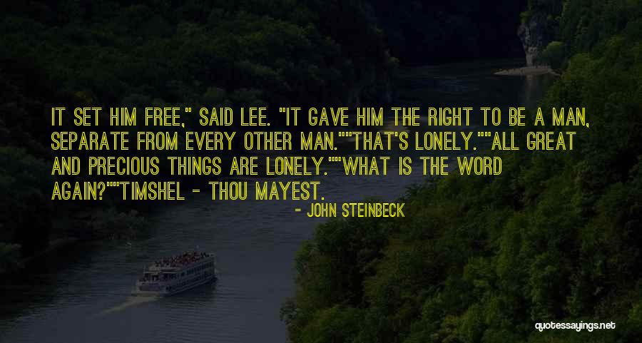Word Free Quotes By John Steinbeck