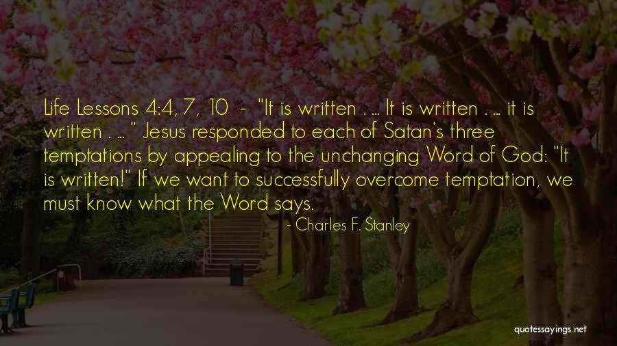 Word God Quotes By Charles F. Stanley Word God Quotes By Charles F. Stanley