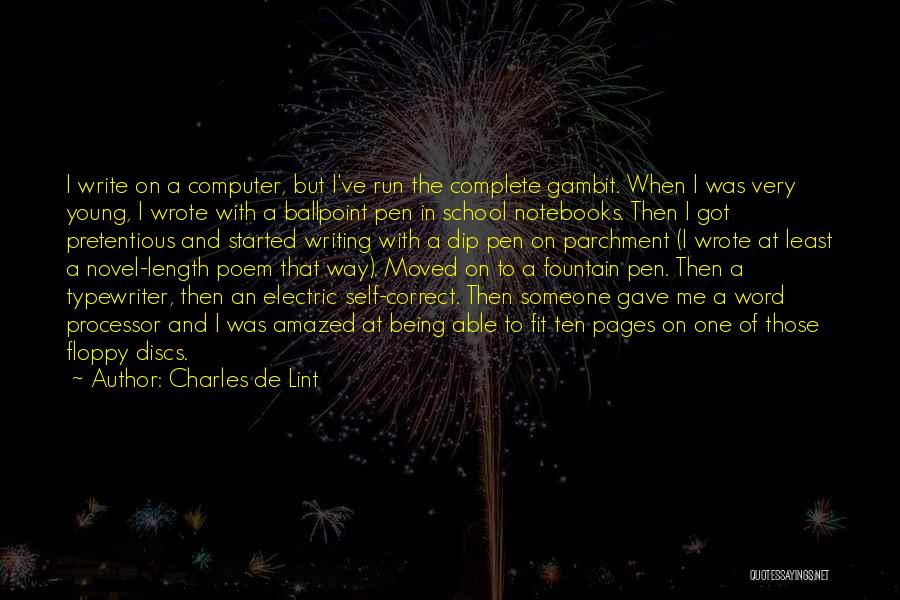 Word Processor Quotes By Charles De Lint