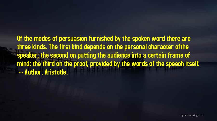 Word Spoken Quotes By Aristotle.