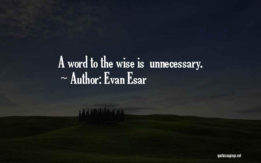 Word To Wise Quotes By Evan Esar