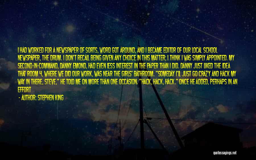 Word To Wise Quotes By Stephen King