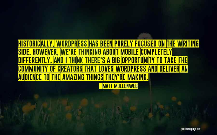 Wordpress Quotes By Matt Mullenweg