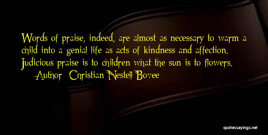 Words Acts Quotes By Christian Nestell Bovee