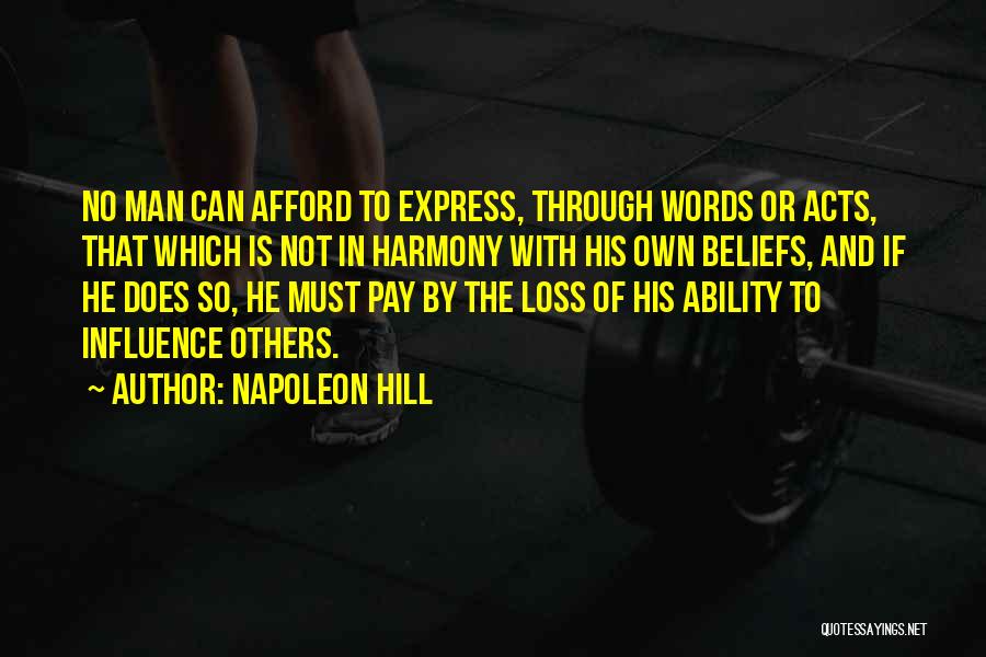 Words Acts Quotes By Napoleon Hill