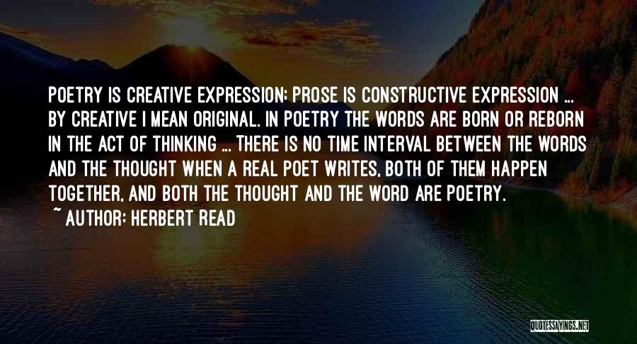 Words And Expression Quotes By Herbert Read