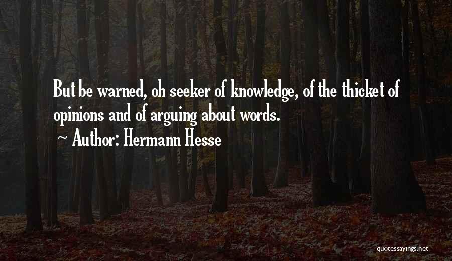 Words And Knowledge Quotes By Hermann Hesse